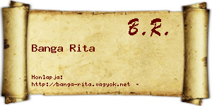 Banga Rita névjegykártya
