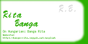 rita banga business card